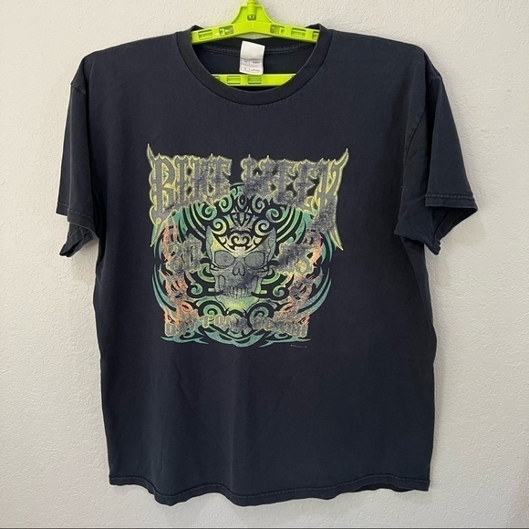 Vintage Daytona Beach Bike Week 2005 Black T Shirt, XL, Skulls Fire Tribal Marks - Picture 3 of 9